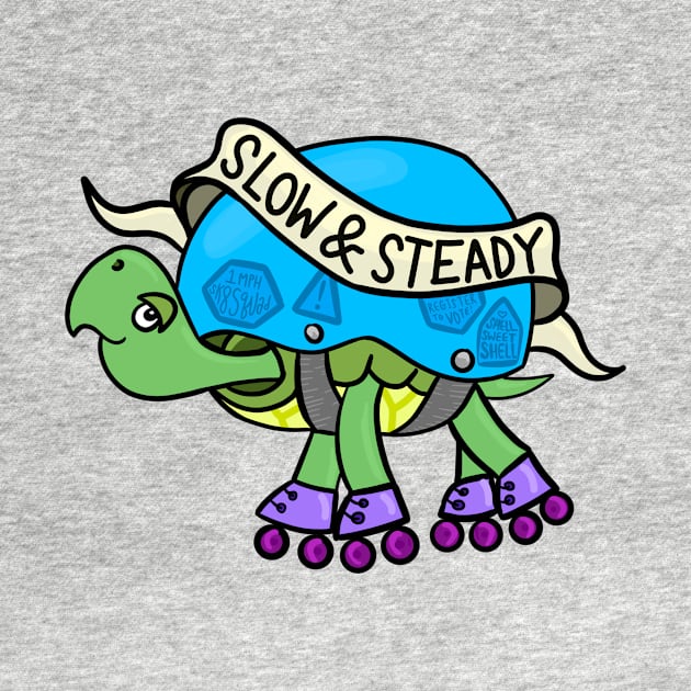 Slow & Steady Rollerskating Turtle by Hotanist